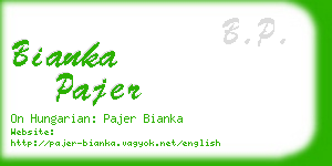 bianka pajer business card